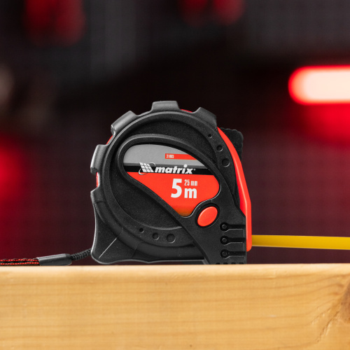 Рулетка Status Magnet 3 fixations,5 м х 25 мм,обрезиненный корпус,зацеп с магнитом Matrix по ценам производителя в Челябинске с доставкой по всей России