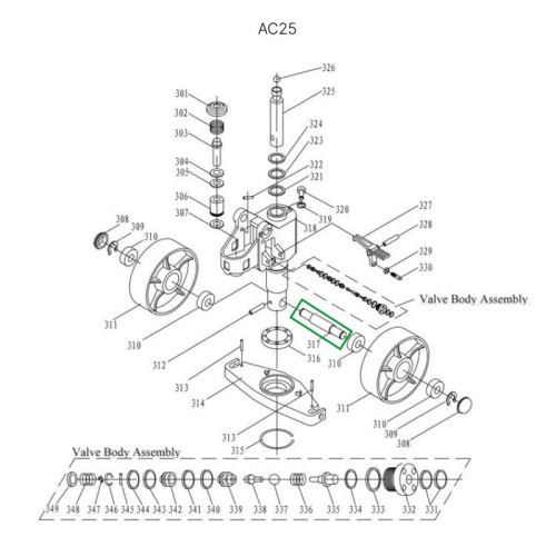 Ось крепления рулевых колес для гидравлических тележек JC20 по ценам производителя в Челябинске с доставкой по всей России