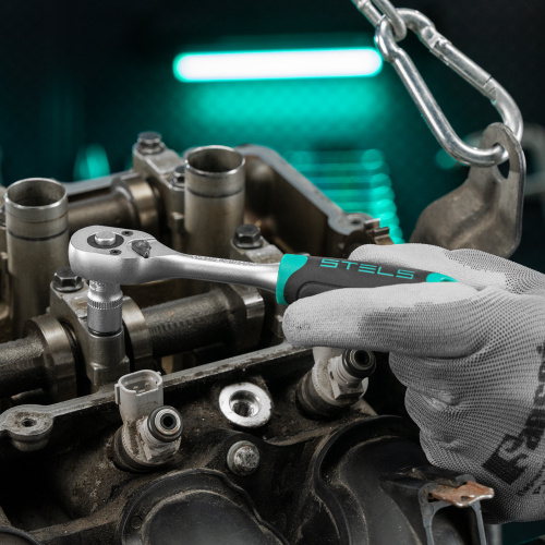 Набор инструментов, 1/2",3/8", 1/4", CrV, пластиковый кейс 142 предмета Stels по ценам производителя в Челябинске с доставкой по всей России