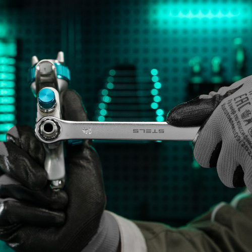 Ключ комбинированный, 14 мм, CrV, матовый хром Stels по ценам производителя в Челябинске с доставкой по всей России