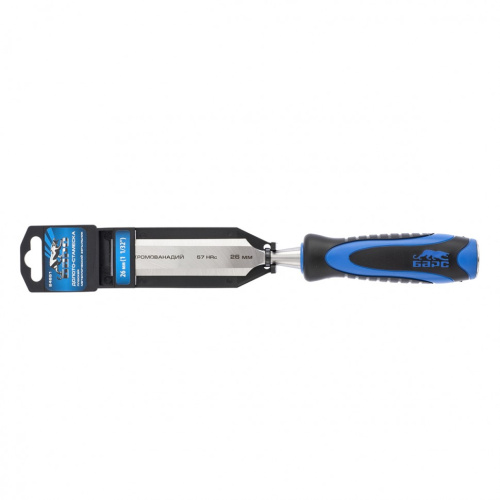 Долото-стамеска, плоская, 26 мм, двухкомпонентная рукоятка, металлический затыльник Барс по ценам производителя в Челябинске с доставкой по всей России