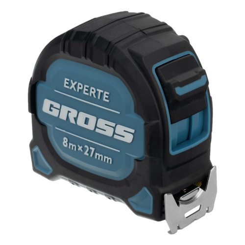Рулетка Experte,8 м x 27 мм,двухкомпонентный корпус,магнит,двухсторонняя разметка,нейлон Gross по ценам производителя в Челябинске с доставкой по всей России