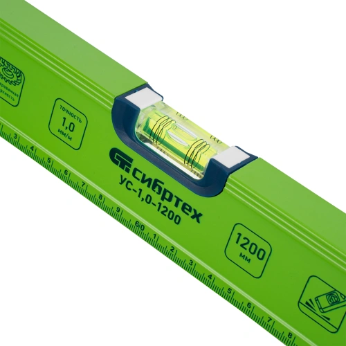 Уровень алюминиевый УС-1, 0-1200, фрезерованный, 3 глазка, рукоятки, 1200 мм Сибртех по ценам производителя в Челябинске с доставкой по всей России