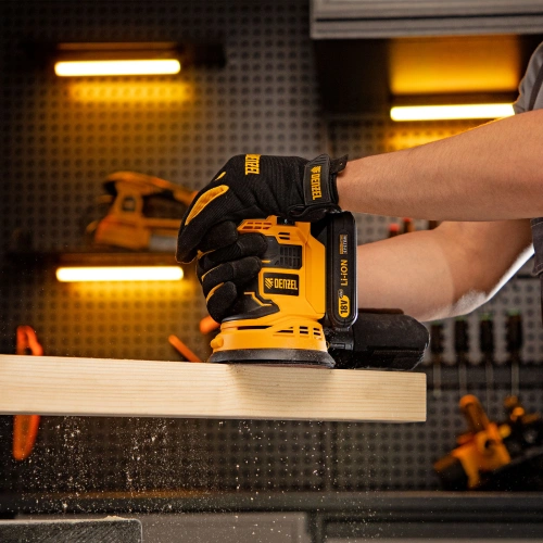 Машина шлифовальная эксцентриковая аккумуляторная COS-125, 18В Li-Ion Denzel по ценам производителя в Челябинске с доставкой по всей России