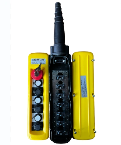 Пульт управления XAC-A6713Y для тали (6 кнопок, 1 скорость, ключ-марка, стоп, IP65, 380В) по ценам производителя в Челябинске с доставкой по всей России