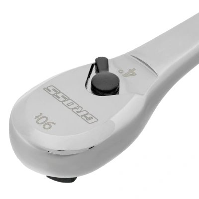 Ключ-трещотка 3/8", CrV, 90 зубьев, усиленный, хром Gross по ценам производителя в Челябинске с доставкой по всей России