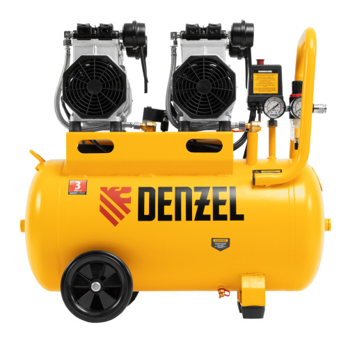 Компрессор безмасляный, малошумный DLS 2200/50, 2200 Вт, 2x1100, 50 л, 380 л/мин Denzel по ценам производителя в Челябинске с доставкой по всей России