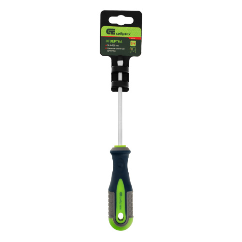 Отвертка, SL5 х 100 мм, CrV, трехкомпонентная рукоятка Сибртех по ценам производителя в Челябинске с доставкой по всей России