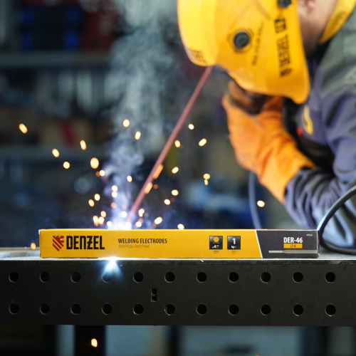 Электроды DER-46, диам. 4 мм, 1 кг, рутиловое покрытие Denzel по ценам производителя в Челябинске с доставкой по всей России