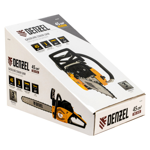 Пила цепная бензиновая DGS-4516, шина 40 см, 45 см3, 3 л.с, шаг 3/8, паз 1.3 мм, 57 звеньев Denzel по ценам производителя в Челябинске с доставкой по всей России