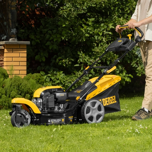 Бензиновая газонокосилка GLT-460SP-T, Trike 149 см3, 46 см, привод, панель, 60л Denzel по ценам производителя в Челябинске с доставкой по всей России