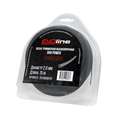 Леска (корд) триммерная EVOline DUO POWER (2.0 мм, 15 метров) по ценам производителя в Челябинске с доставкой по всей России