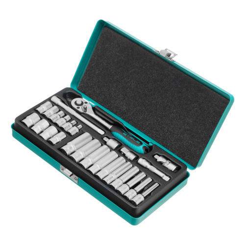 Набор торцевых головок с трещоткой, 1/4", 26 предметов Stels по ценам производителя в Челябинске с доставкой по всей России