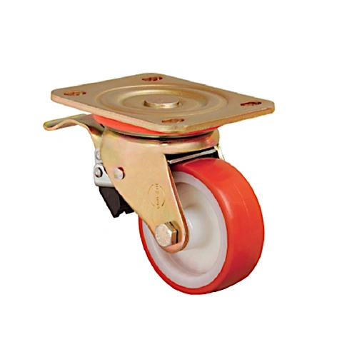 Колесо сверхмощное поворотное с тормозом ED01-ZBP-150-F 150мм купить в Москве с доставкой по всей России | ProtosMarket.ru