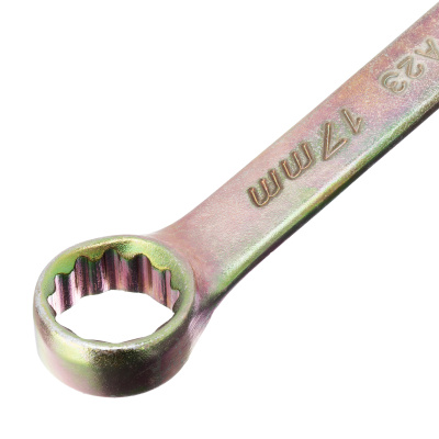 Ключ комбинированный, 17 мм, желтый цинк Сибртех по ценам производителя в Челябинске с доставкой по всей России