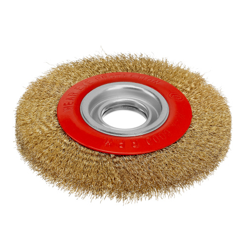 Щетка для точила, 150 мм, посадка 32 мм, плоская, латунированная витая проволока Matrix по ценам производителя в Челябинске с доставкой по всей России