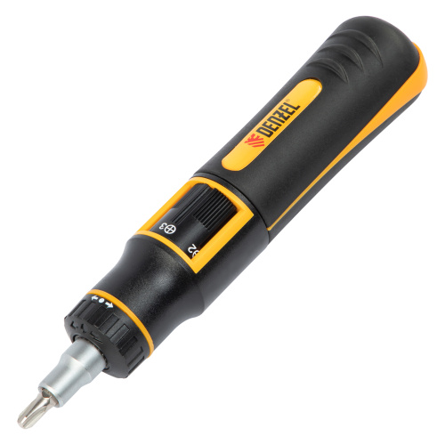 Отвертка реверсивная с револьверным механизмом, 11 шт, сталь S2  Denzel по ценам производителя в Челябинске с доставкой по всей России