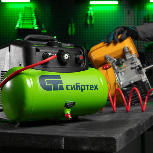 Компрессор воздушный безмаслянный BL 1100/6 1100Вт, ресивер 6 литров, 180 л/мин Сибртех по ценам производителя в Челябинске с доставкой по всей России