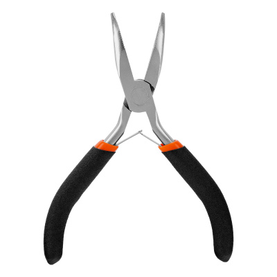 Длинногубцы изогнутые Mini, 130 мм, никелированные, авторазжим Sparta по ценам производителя в Челябинске с доставкой по всей России