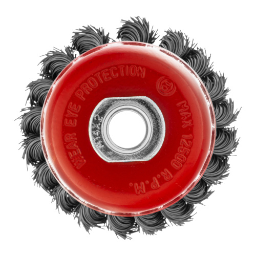 Щетка для УШМ, 75 мм, М14, "чашка", двухрядная, крученая проволока 0.5 мм Matrix по ценам производителя в Челябинске с доставкой по всей России