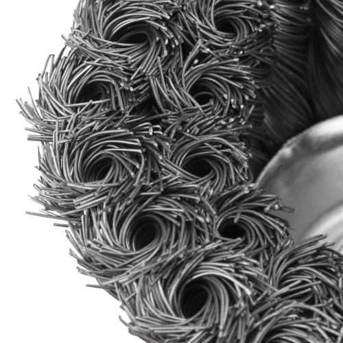 Щетка для УШМ, 100 мм, М14, "чашка", двухрядная, крученая проволока 0.35 мм Matrix по ценам производителя в Челябинске с доставкой по всей России