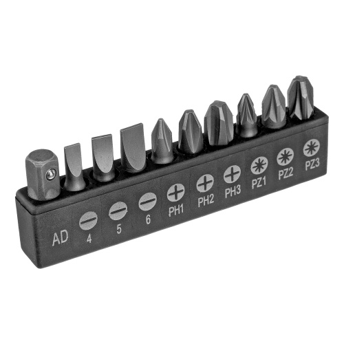 Отвертка реверсивная с набором бит и насадок торцевых, CrV, 1/4, 16 шт Matrix по ценам производителя в Челябинске с доставкой по всей России