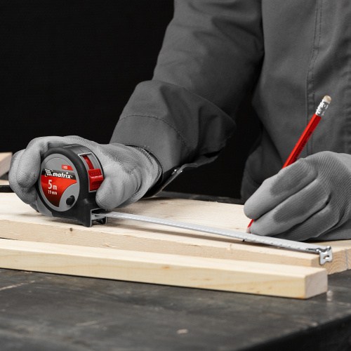 Рулетка Continuous fixation,5 м х 19 мм,двухкомпонентный корпус,плавная фиксация Matrix по ценам производителя в Челябинске с доставкой по всей России