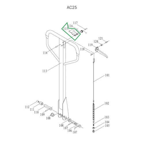 Пластина рычага управления режимом работы для гидравлических тележек DF25 по ценам производителя в Челябинске с доставкой по всей России