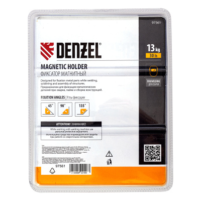 Фиксатор магнитный отключаемый для сварочных работ усилие 30 LB, 45х90 град. Denzel по ценам производителя в Челябинске с доставкой по всей России