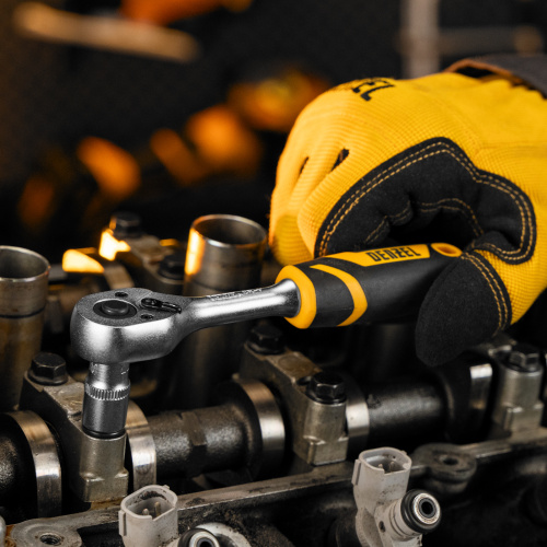 Ключ-трещотка 1/4", 90 зубьев, с быстрым сбросом, CrV Denzel по ценам производителя в Челябинске с доставкой по всей России