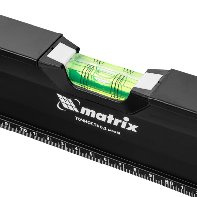 Уровень алюминиевый, усиленный, фрезерованный, 3 глазка, двухкомпонентные рукоятки, 1500 мм Matrix по ценам производителя в Челябинске с доставкой по всей России