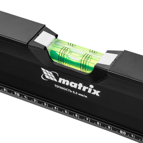 Уровень алюминиевый, усиленный, фрезерованный, 3 глазка, двухкомпонентные рукоятки, 1500 мм Matrix по ценам производителя в Челябинске с доставкой по всей России