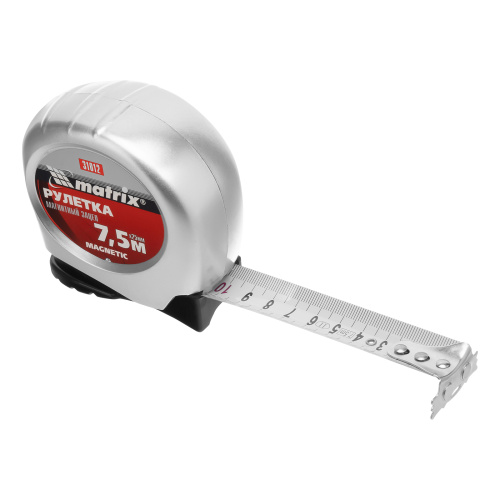 Рулетка Magnetic,7,5 м х 25 мм,магнитный зацеп Matrix по ценам производителя в Челябинске с доставкой по всей России