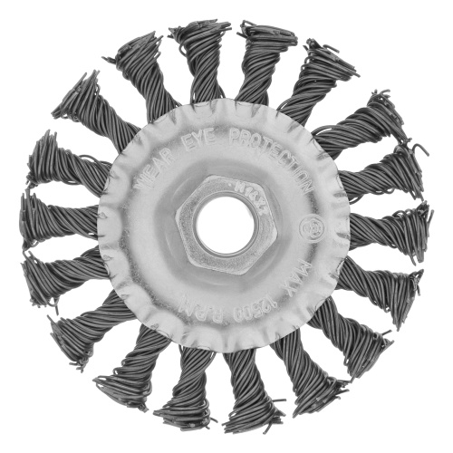 Щетка для УШМ 100 мм, М14, плоская, крученая проволока 0.8 мм Matrix по ценам производителя в Челябинске с доставкой по всей России