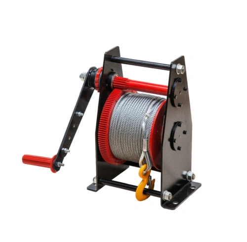 Лебедка ручная барабанная с тросом 500/1000кг  60м с храповым механизмом и полиспастом TOR ЛР по ценам производителя в Челябинске с доставкой по всей России