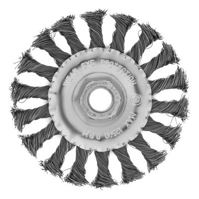 Щетка для УШМ 100 мм, М14, плоская, крученая проволока 0.35 мм Matrix по ценам производителя в Челябинске с доставкой по всей России