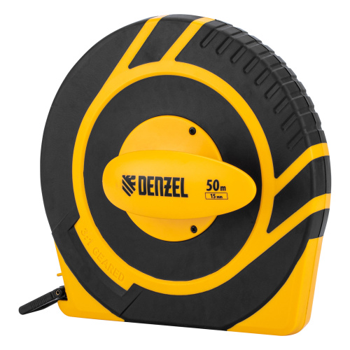 Рулетка геодезическая 50 м х 15 мм, закрытый корпус, фиберглассовая лента Denzel по ценам производителя в Челябинске с доставкой по всей России