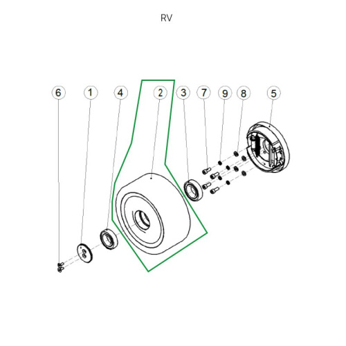 Грузовое колесо ричтрака RV, 300х120 мм, PU по ценам производителя в Челябинске с доставкой по всей России