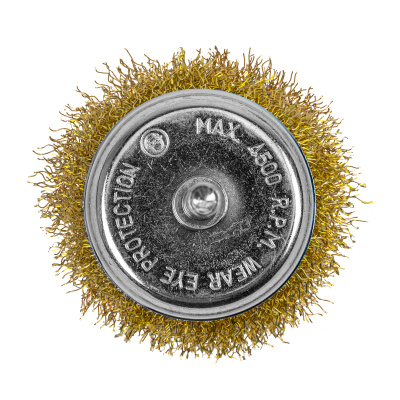 Щетка для дрели, 65 мм, "чашка" со шпилькой, латунированная витая проволока Matrix по ценам производителя в Челябинске с доставкой по всей России