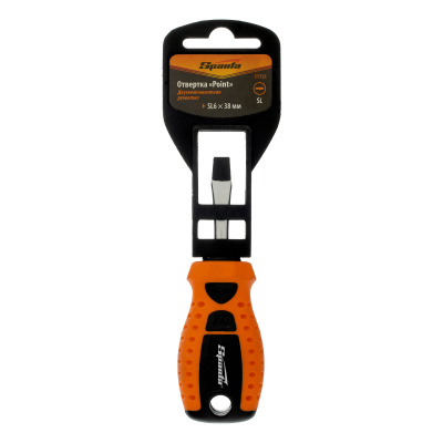 Отвертка "Point", SL6 х 38 мм, CS, двухкомпонентная рукоятка Sparta по ценам производителя в Челябинске с доставкой по всей России