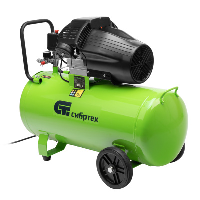 Компрессор воздушный КК-2200/100, 2,2 кВт, 350 л/мин, 100 л, прямой привод, масляный Сибртех по ценам производителя в Челябинске с доставкой по всей России