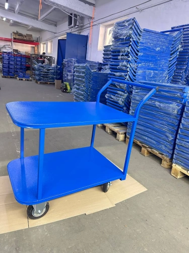 Тележка платформенная TOR ТП-2Я (600х900) 2х-ярусная (125мм) по ценам производителя в Челябинске с доставкой по всей России