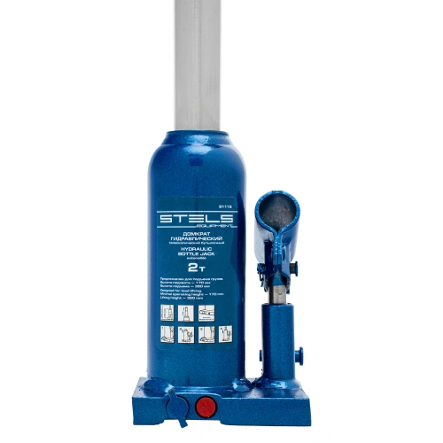 Домкрат гидравлический бутылочный телескопический, 2 т, H подъема 170-380 мм Stels по ценам производителя в Челябинске с доставкой по всей России