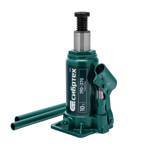 Домкрат гидравлический бутылочный, 10 т, 190-370 мм Сибртех по ценам производителя в Челябинске с доставкой по всей России