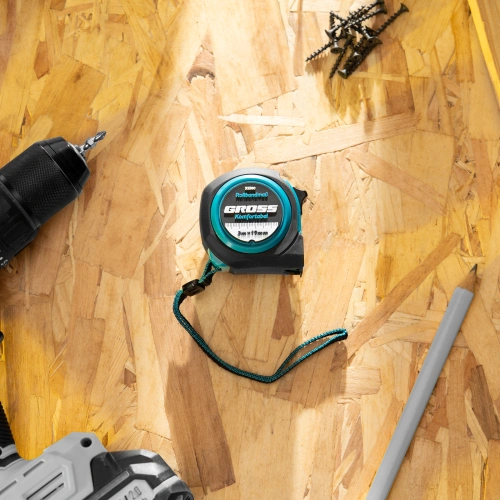 Рулетка Komfortabel 3 м х 19 мм,обрезиненный корпус Gross по ценам производителя в Челябинске с доставкой по всей России