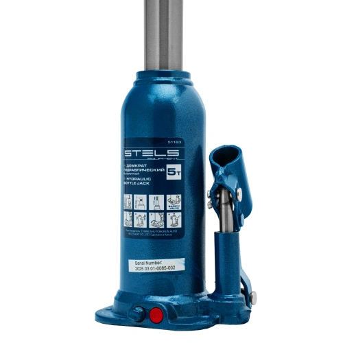 Домкрат гидравлический бутылочный, 5 т, h подъема 207-404 мм Stels по ценам производителя в Челябинске с доставкой по всей России