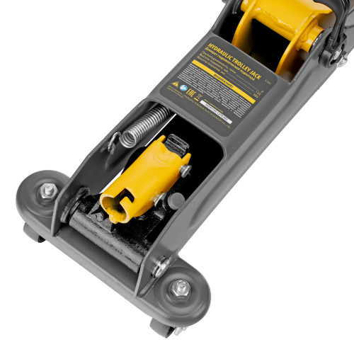 Домкрат гидравлический подкатной, 2 т, 135-385 мм, в пласт. кейсе Denzel по ценам производителя в Челябинске с доставкой по всей России