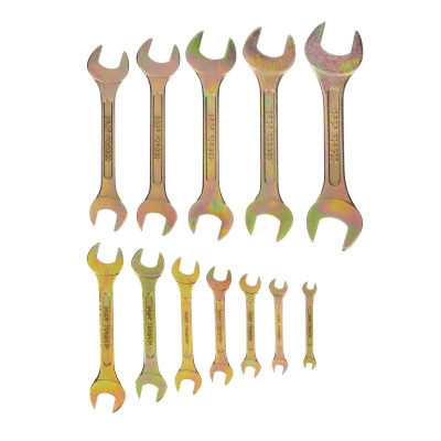 Набор ключей рожковых 6-32 мм, 12 шт, желтый цинк Сибртех по ценам производителя в Челябинске с доставкой по всей России