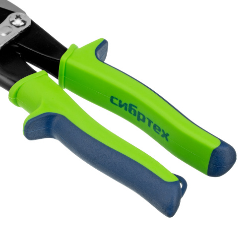 Ножницы по металлу, 250 мм, левый рез, сталь С55, двухкомпонентные рукоятки СИБРТЕХ по ценам производителя в Челябинске с доставкой по всей России
