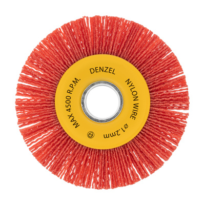 Щетка для УШМ, 125 мм, Плоская, нейлоновая щетина, посадка 22,2 мм Denzel по ценам производителя в Челябинске с доставкой по всей России
